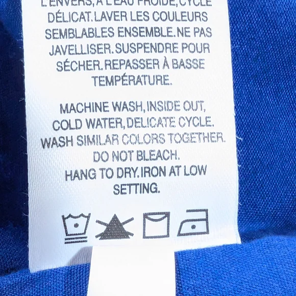 Signature by Reitmans Puff Sleeve Mini Dress Blue Paisley V-Neck Size Women's XL - Picture 6 of 7